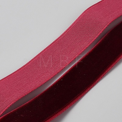 50 Yards Single Face Velvet Ribbon OCOR-WH0109-354B-1
