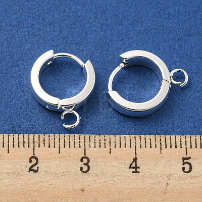 201 Stainless Steel Huggie Hoop Earrings Findings STAS-A167-01S-S-1