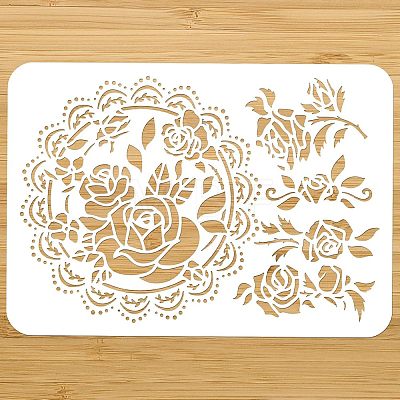 PET Hollow Out Drawing Painting Stencils DIY-WH0403-023-1