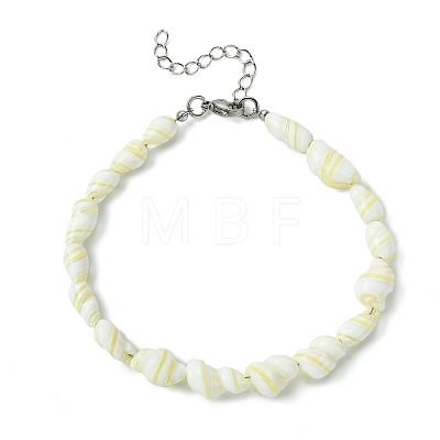 Natural Shell Beads Anklets AJEW-AN00619-1