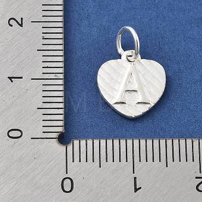 925 Sterling Silver Heart with Capital Letter Charms STER-S009-13A-S-1