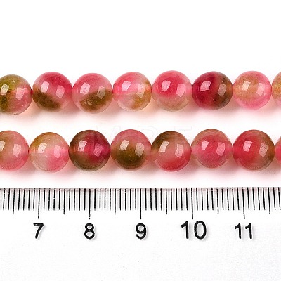 Dyed Natural White Jade Beads Strands G-T138-8mm-210-37-1