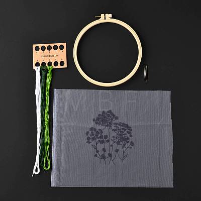 DIY Transparent Fabric Embroidery Kits DIY-K032-78A-1