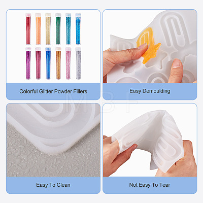 2Pcs 2 Styles Silicone Bookmark Molds DIY-TA0015-02-1