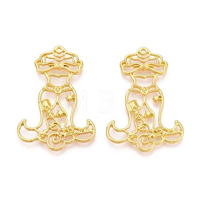 Alloy Open Back Bezel Big Pendants PALLOY-CJC0004-14G-1