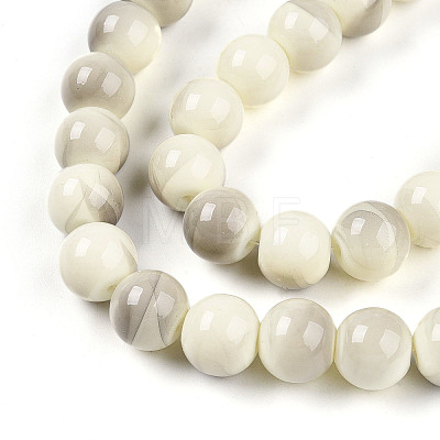 Baking Paint Glass Beads Strands DGLA-N013-10mm-02-1