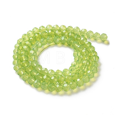 Baking Painted Transparent Glass Beads Strands DGLA-A034-J6MM-D07-1