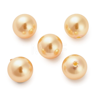 Baking Painted Pearlized Glass Pearl Round Beads HY-Q001-02A-01-1