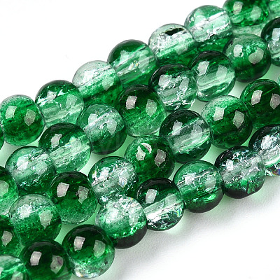 Baking Painted Crackle Glass Beads Strands X-CCG-S001-8mm-19-1