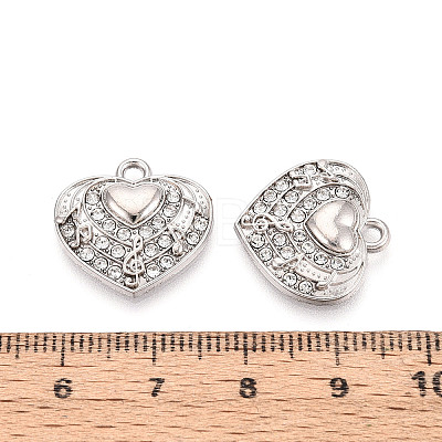 Alloy Rhinestone Pendants FIND-N008-28P-1