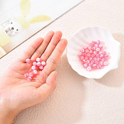 50Pcs Transparent Stripe Resin Beads RESI-YW0001-02F-1