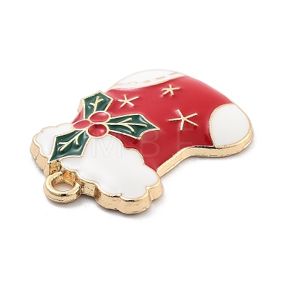 Christmas Theme Alloy Enamel Pendants ENAM-D060-04E-1