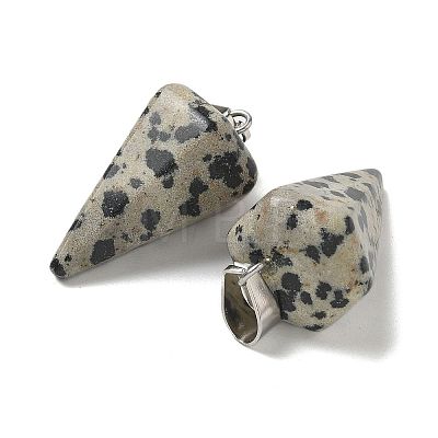 Natural Dalmatian Jasper Pendants G-B127-13P-02-1