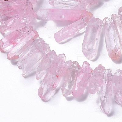 Natural Crackle Quartz Crystal Dyed Beads Strands G-I345-05B-1