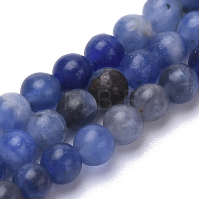 Natural Sodalite Beads Strands G-S281-30-3mm-1
