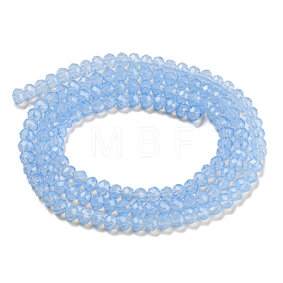 Baking Painted Transparent Glass Beads Strands DGLA-A034-J2mm-B10-1