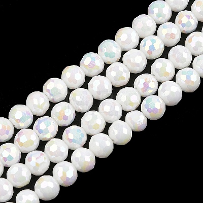 Electroplate Glass Beads Strands EGLA-B013-01A-AB07-1