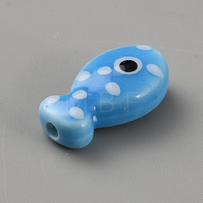 Handmade Porcelain Beads PORC-WH20001-02F-1