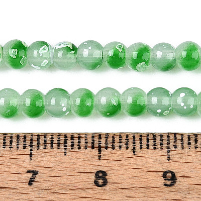Baking Paint Glass Beads Strands DGLA-N015-4mm-09-1