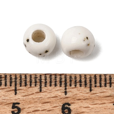 Speckled Round Handmade Ceramic Beads PR-NH0001-02C-1
