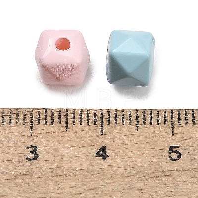 Opaque Acrylic Beads OACR-D043-09-1
