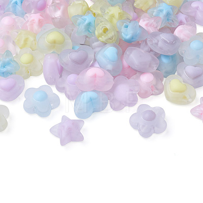 90Pcs 3 Style Transparent Acrylic Beads FACR-PJ0001-01-1