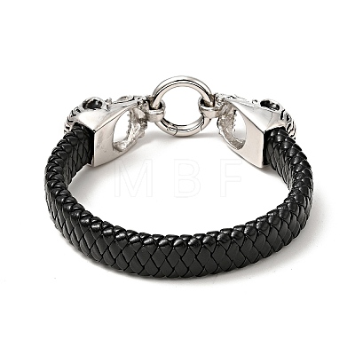 PU Imitation Leather Braided Cord Bracelet BJEW-E009-10AS-1