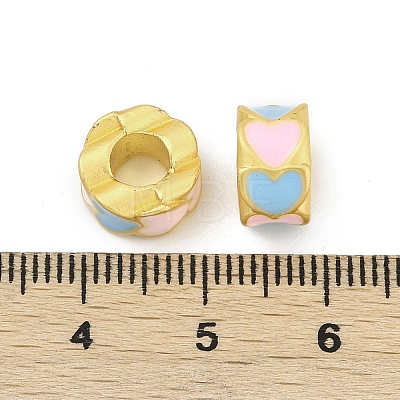 Alloy Enamel European Beads PALLOY-D369-21MG-01-1