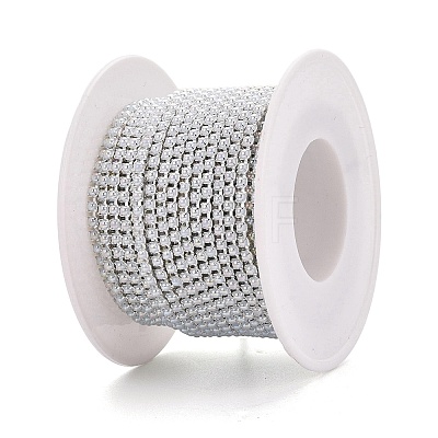 Iron & ABS Plastic Imitation Pearl Tennis Chains CH-Q006-01A-16-1