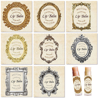 10 Sheets Paper Lip Balm Adhesive Label Stickers STIC-WH0026-005-1