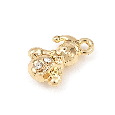 Christmas Alloy with Crystal Rhinestone Charms FIND-G102-02G-01-1