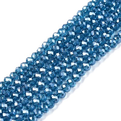 Electroplate Glass Beads Strands EGLA-A044-T2mm-A27-1