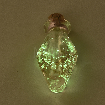 Luminous Handmade Gold Sand Lampwork Pendants LAMP-S177-03G-1