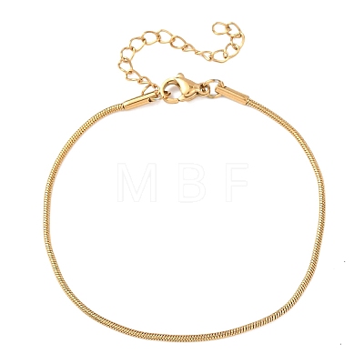 304 Stainless Steel Snake Chain Bracelets for Women BJEW-G775-02G-1