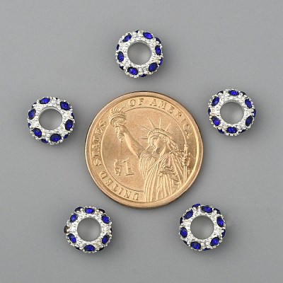 Alloy Rhinestone European Beads CPDL-H999-17-1