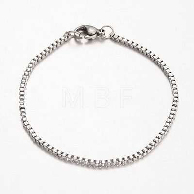 Tarnish Resistant 316 Surgical Stainless Steel Venetian Chains Bracelets BJEW-JB01965-1