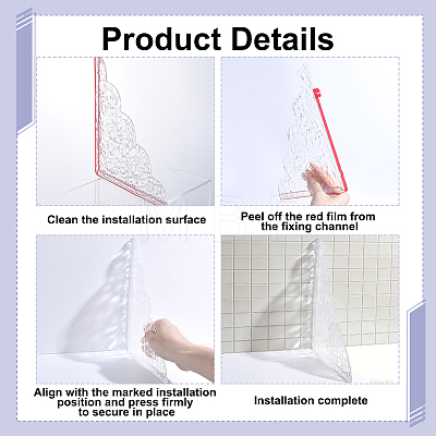 Acrylic Shower Water Guard AJEW-WH0752-468-1