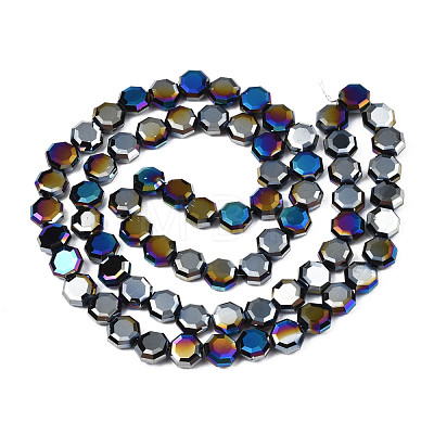 Electroplate Glass Beads Strands EGLA-N002-27-G03-1