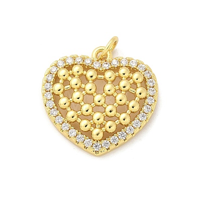 Brass Micro Pave Cubic Zirconia Pendants KK-S511-29G-02-1