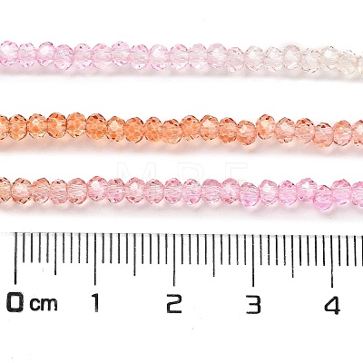 Transparent Painted Glass Beads Strands X1-DGLA-A034-T1mm-A20-1