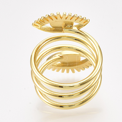 Brass Cuff Rings RJEW-S044-055-1