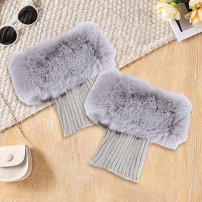 Acrylic Fiber Woolen Yarn Socks Leg Cover AJEW-WH20018-149C-1