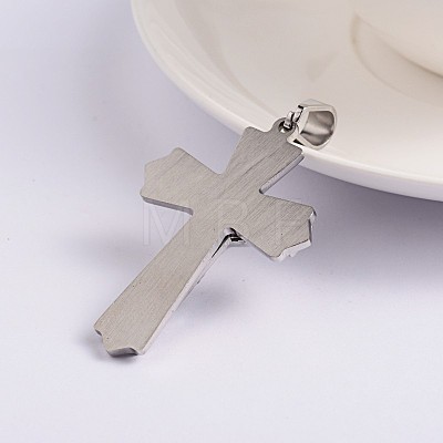Easter Theme Crucifix Cross 304 Stainless Steel Pendants STAS-N080-07-1