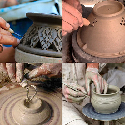 40pcs/Set Ceramic Pottery Clay Model Home Craft Art TOOL-BC0007-02-1