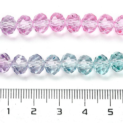 Transparent Painted Glass Beads Strands DGLA-A034-T6mm-A10-1
