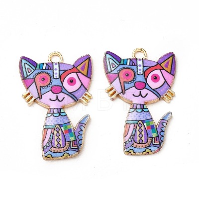 Alloy Enamel Pendants ENAM-M046-10G-A-1