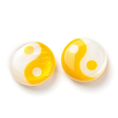 Printed Natural Freshwater Shell Beads SHEL-R129-07A-03-1