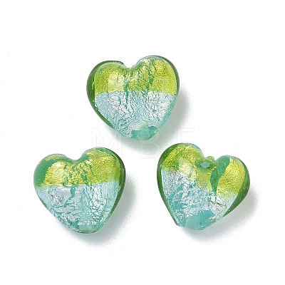 Handmade Silver Foil Glass Beads LAMP-F043-02C-1
