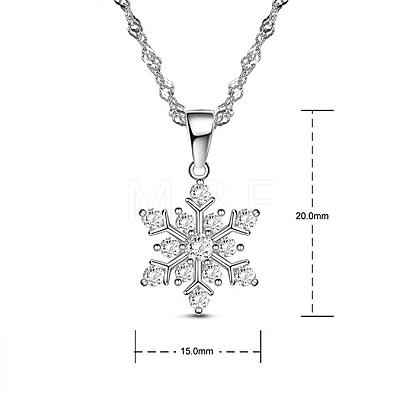 SHEGRACE Glittering 925 Sterling Silver Pendant Necklace JN183A-1