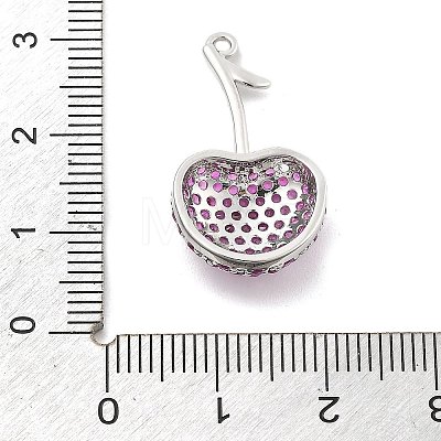 Brass Micro Pave Cubic Zirconia Pendants KK-L228-08P-02-1